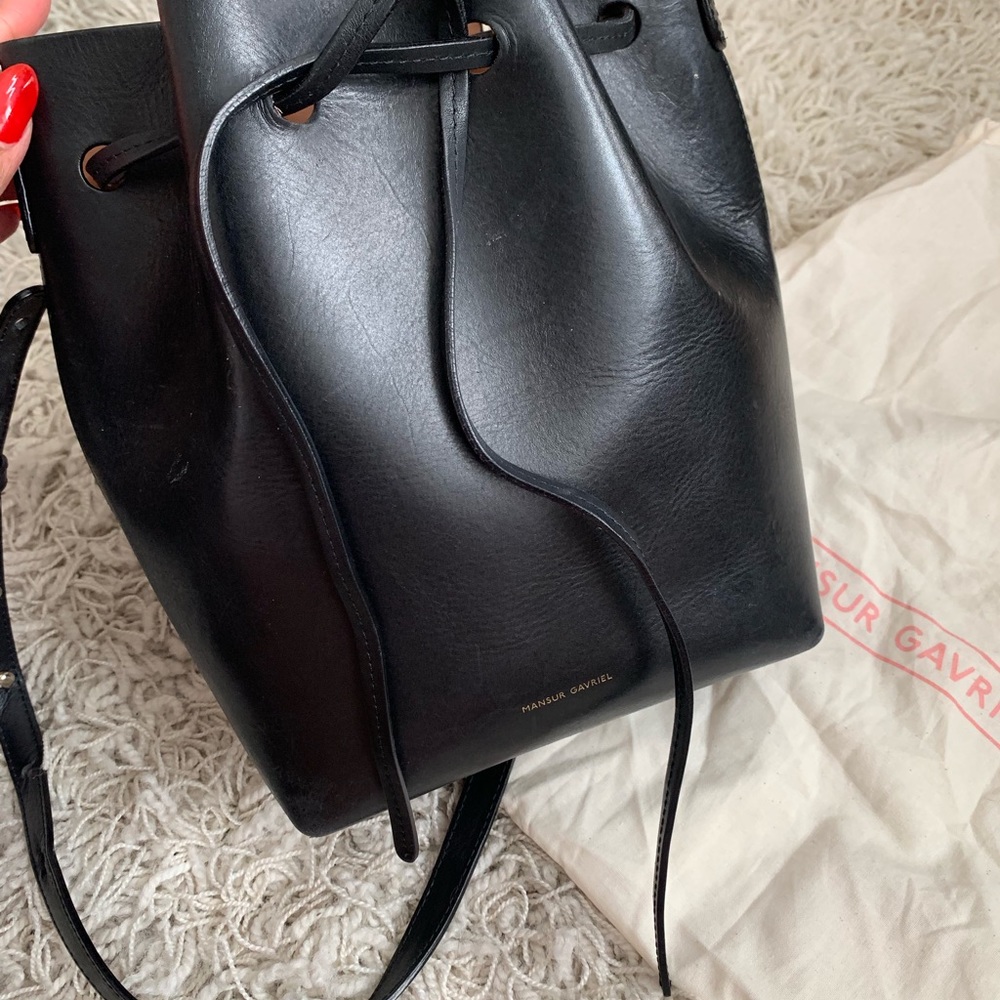 Mansur Gavriel mini bucket bag black Rosa - Picture 5 of 6